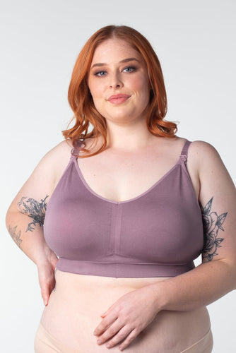 Odeerbi Nursing Bras for Women 2024 No Underwire Sexy Ultra-Slim Lace  Breast Upward Opening Feeding Bra Black